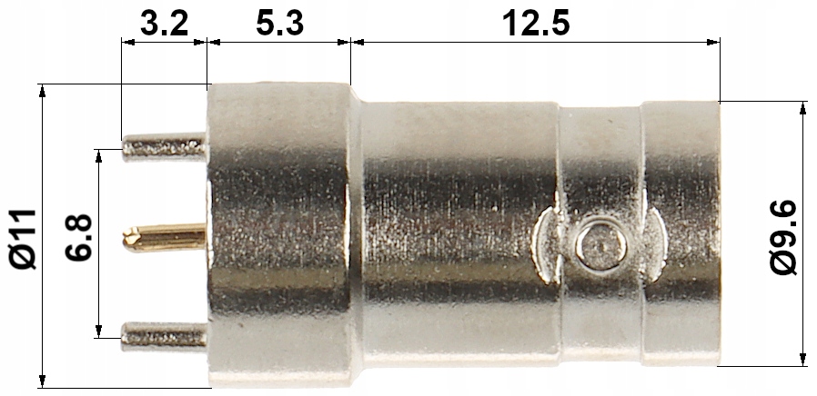 GNIAZDO MONTAŻOWE BNC-G/PCB*P100 Model BNC-G/PCB*P100
