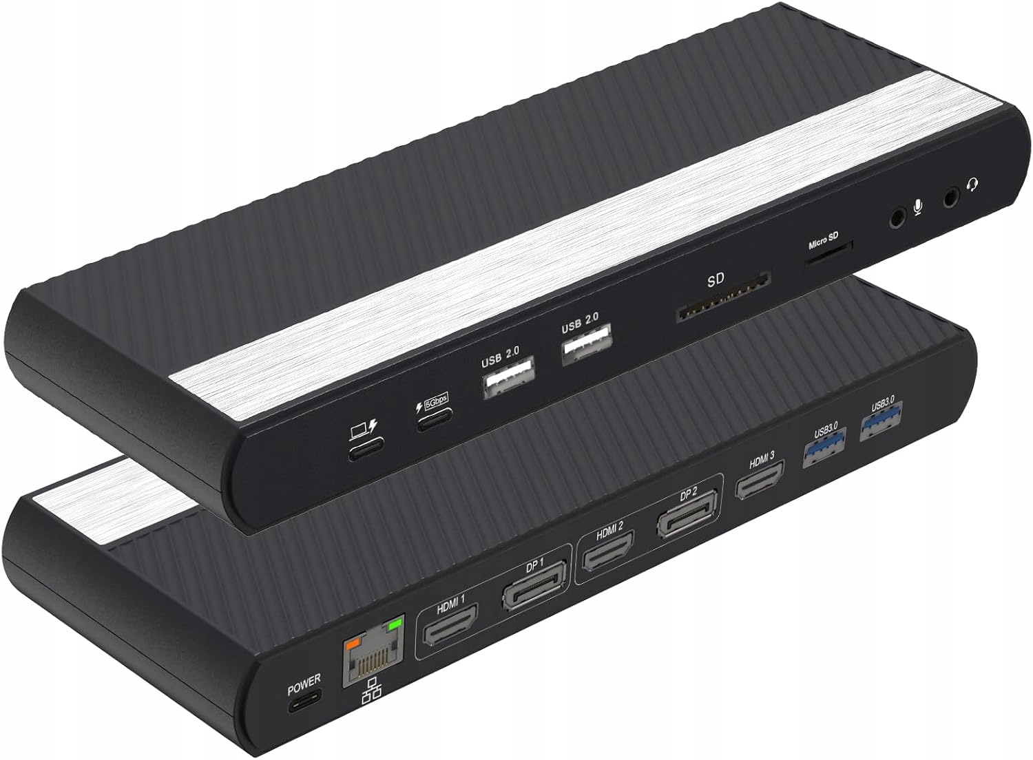 Dokovací stanice napájená pro Windows a MacOS 17v1 Usb C 4K až do 1000 Mb/s