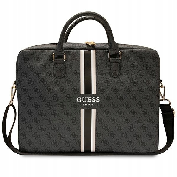 Pouzdro pro MacBook 16 Guess 4G Printed Stripes Černé