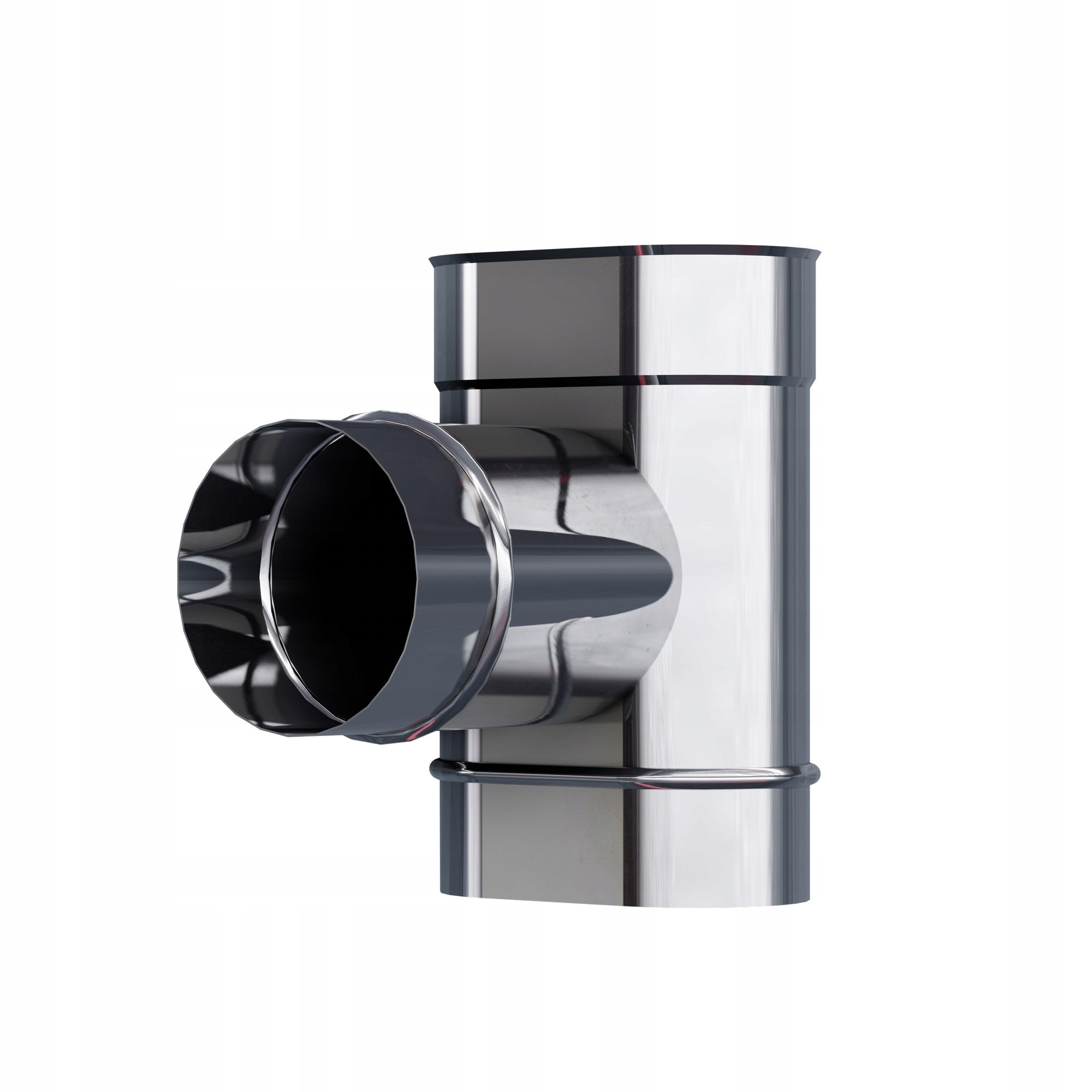 Ko T-rozdělovač žáruvzdorný oválný 110x230 mm gr 1,0 mm 90 stupňů komínová vložka