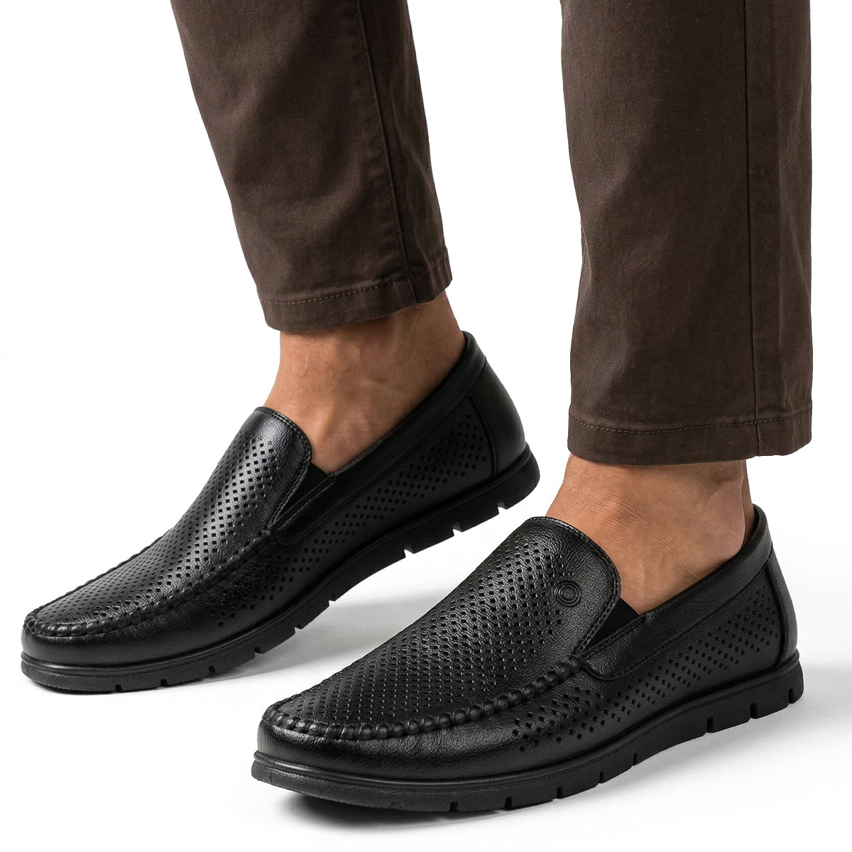 Półbuty wkł.SKÓRA ażurowe Wsuwane lekkie Oddychające miękkie Wojtyłko 41