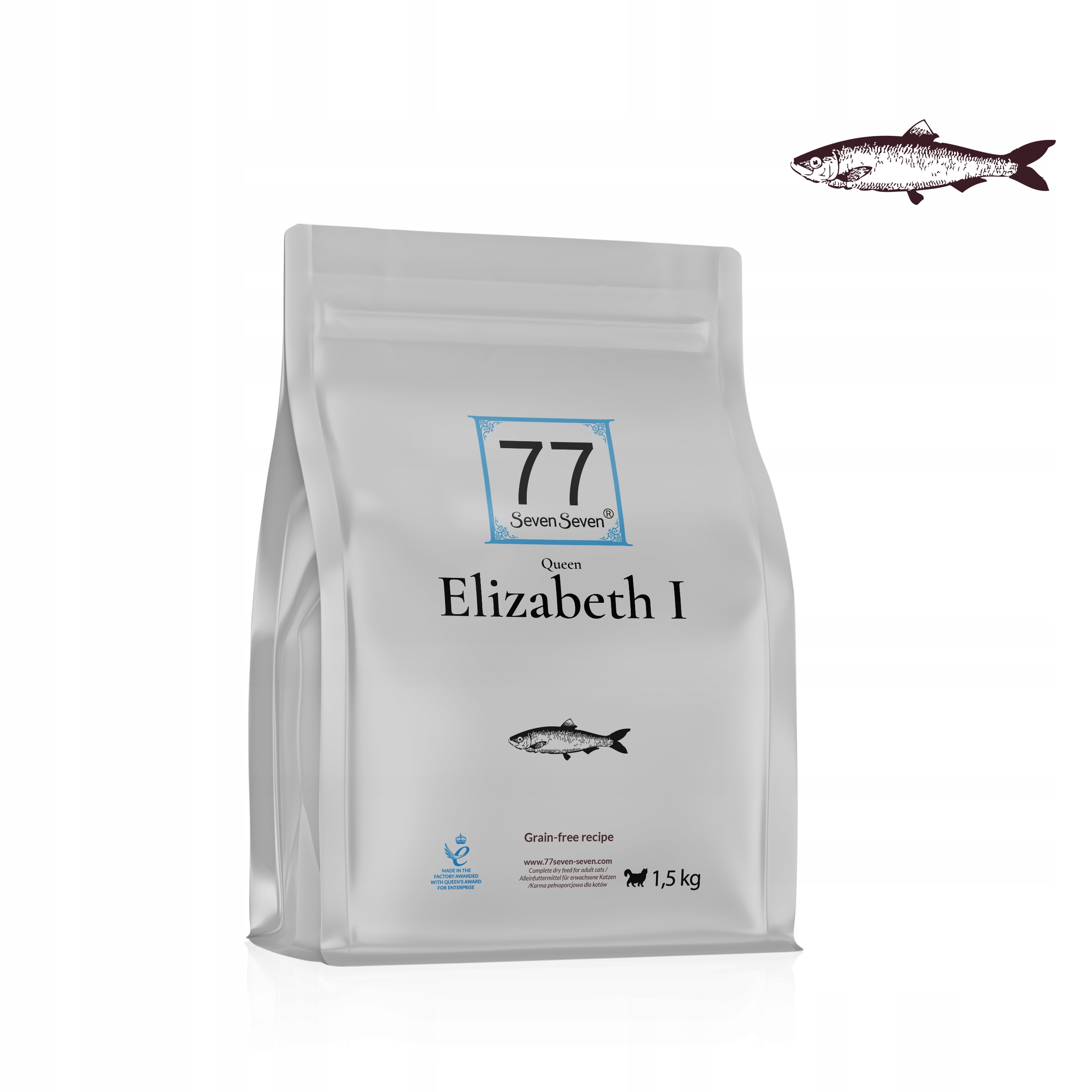 77 Elizabeth I suché krmivo Losos s bílou rybou bez obilovin 1,5 kg
