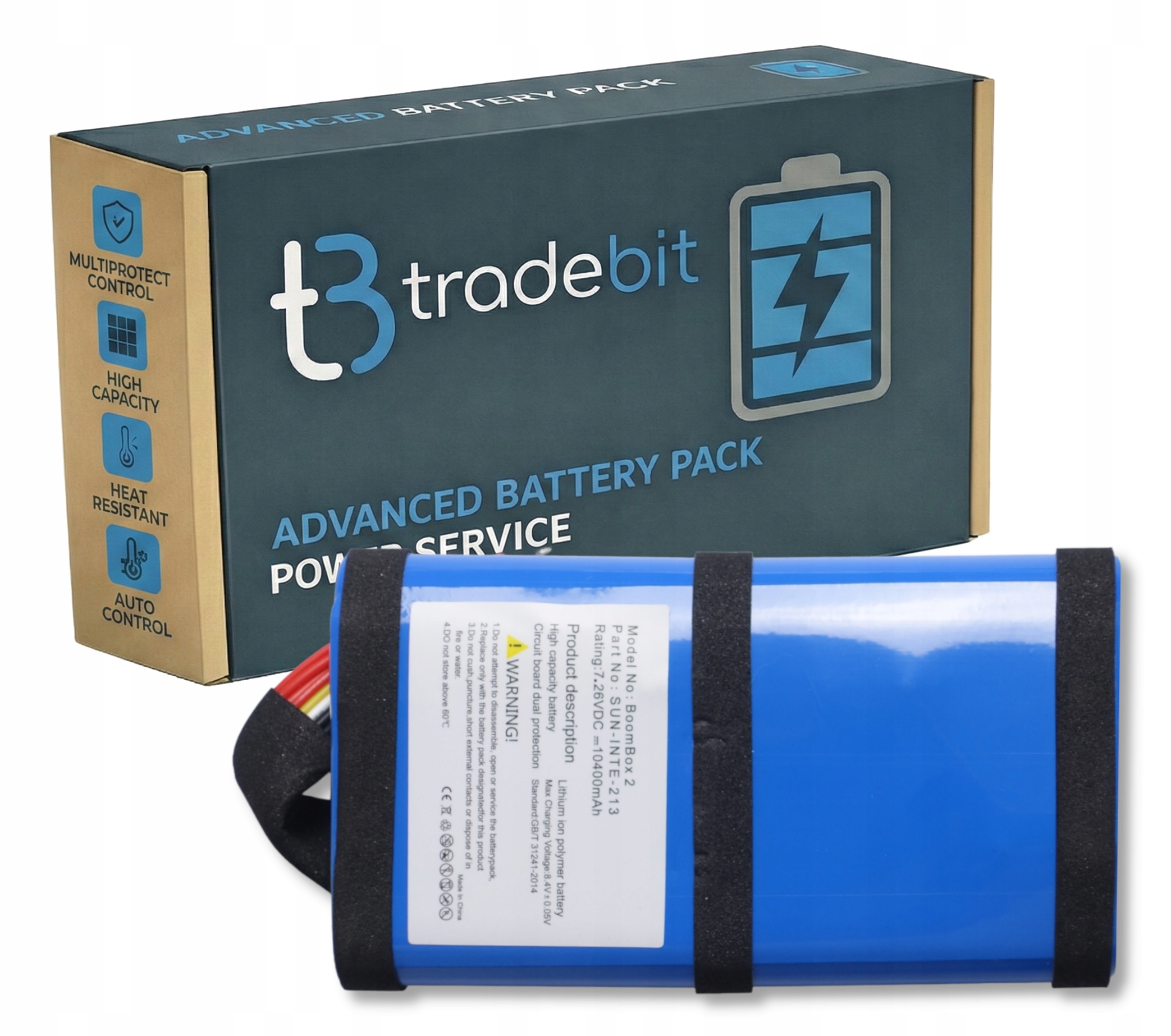 Baterie Akumulátor pro reproduktor Jbl Boombox 2 SUN-INTE-213 10400mAh 7,4V