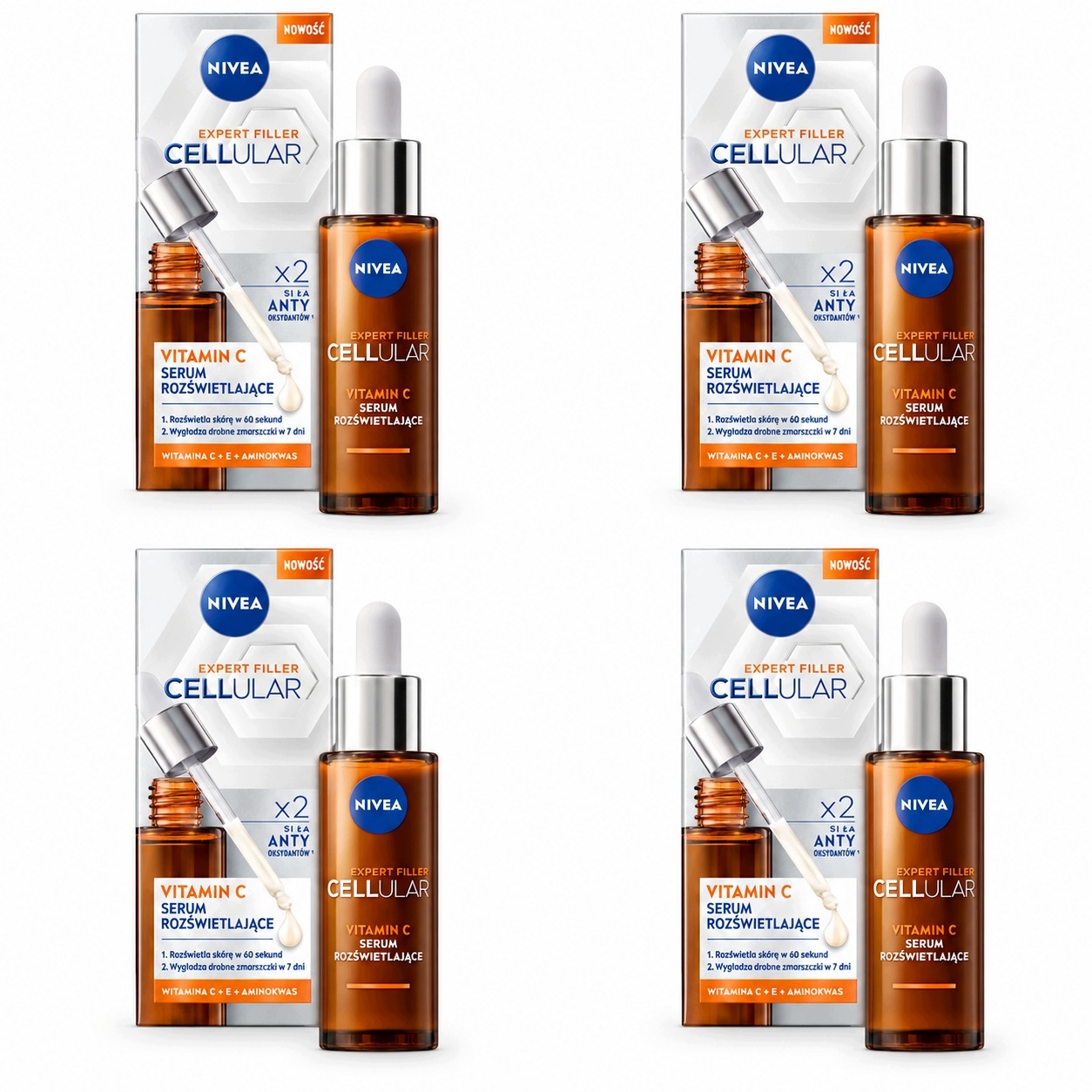 Nivea Cellular Rozjasňující sérum proti vráskám C+e 30 ml x4