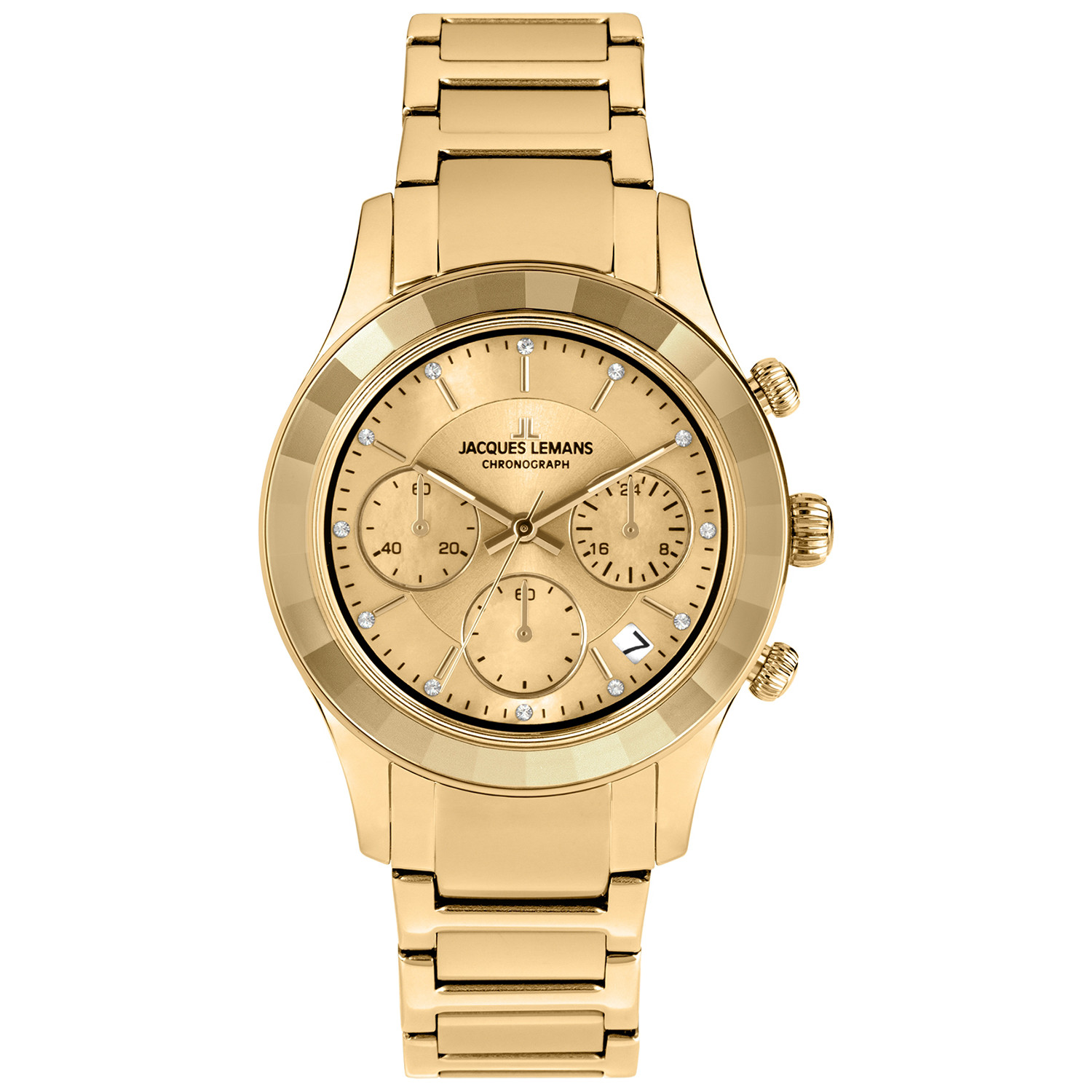 Dámské hodinky Jacques Lemans 1-2151H Zirkony zlaté