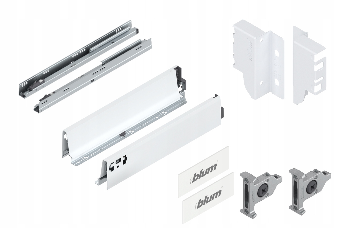 Blum Šuplík 350 Zásuvka nízká M bílá 30 kg