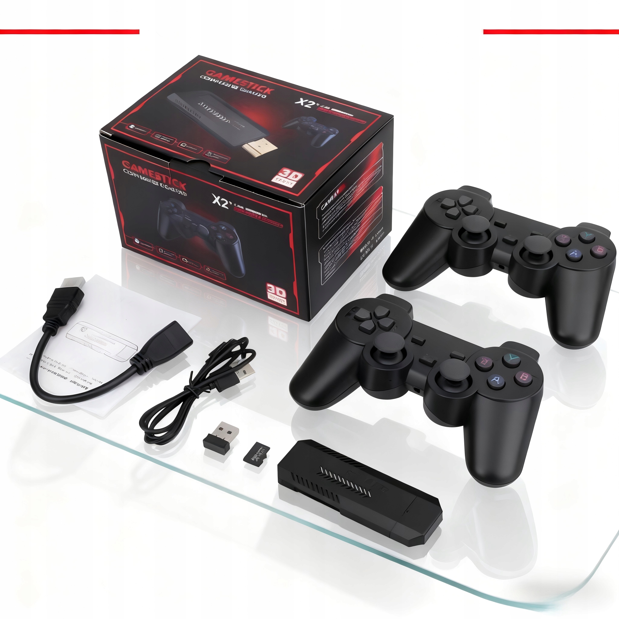 Konzola Retro X2 Hdmi Game Stick 64 Gb 30 000 Hier 2 Bezdrôtové Pady