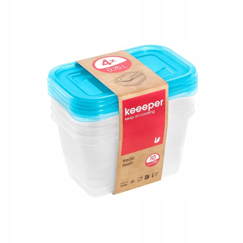 

Pojemnik Na Żywność fredo fresh Komplet 4 X 0,75L