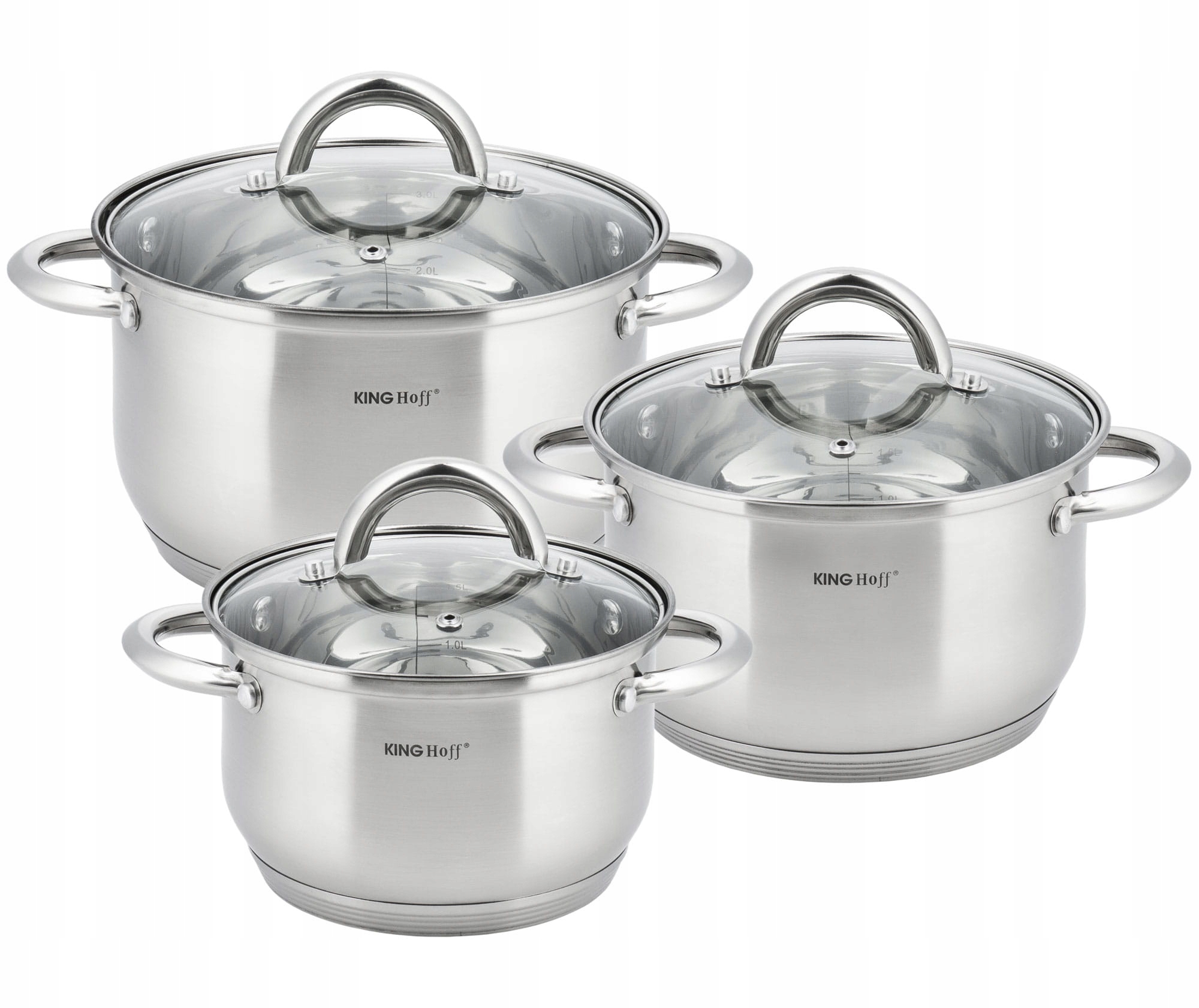 

Garnki Kinghoff Silver 6 Ele 2.9/3.9/6.6L KH-4447