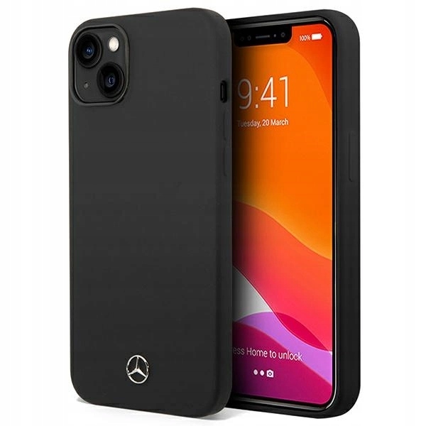 Pouzdro Mercedes Silicone Line MagSafe na iPhone 14 Plus černé