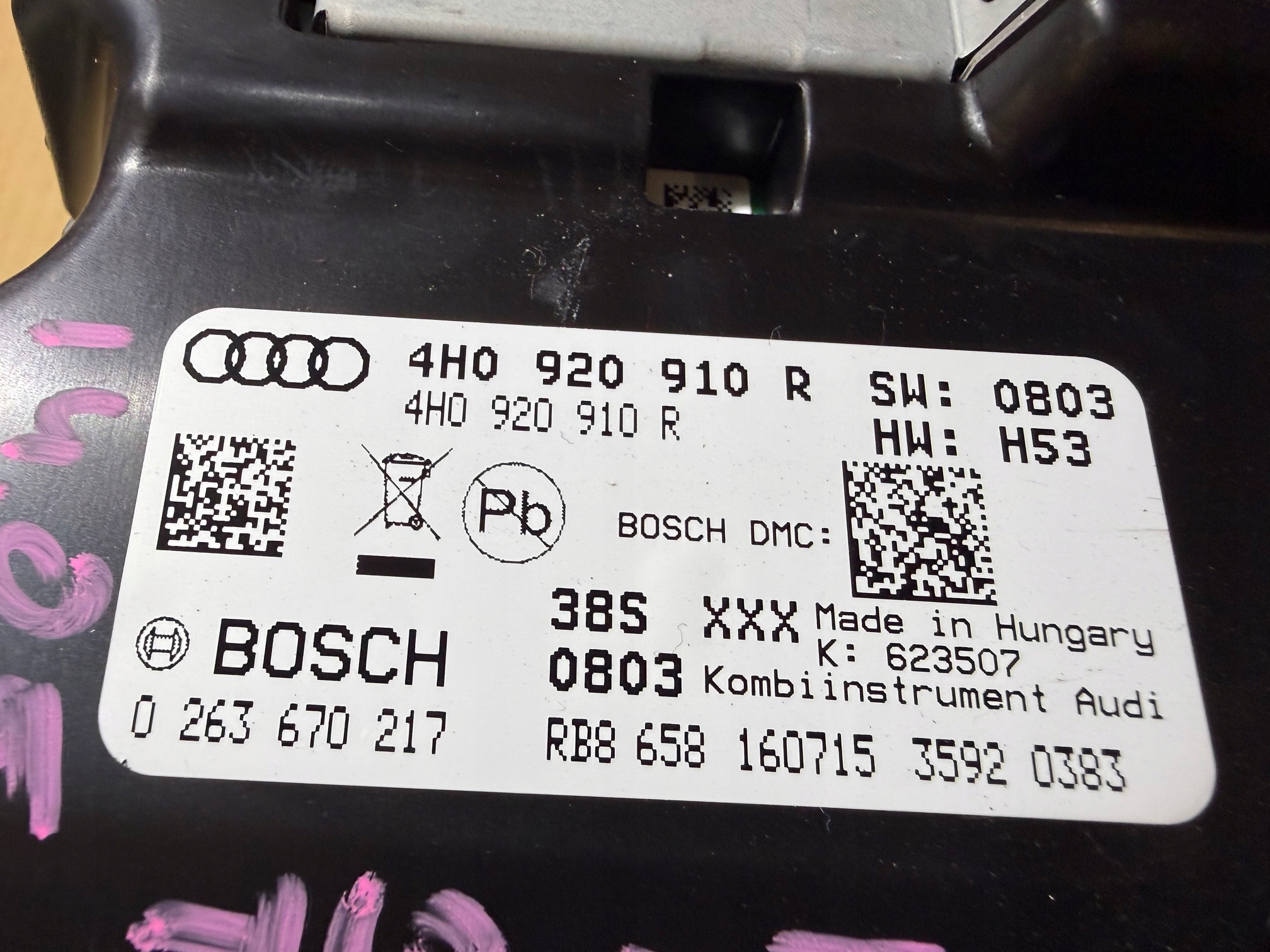 AUDI A8 D4 LIFT 3.0 TDI dials dials 4H0920910R UK