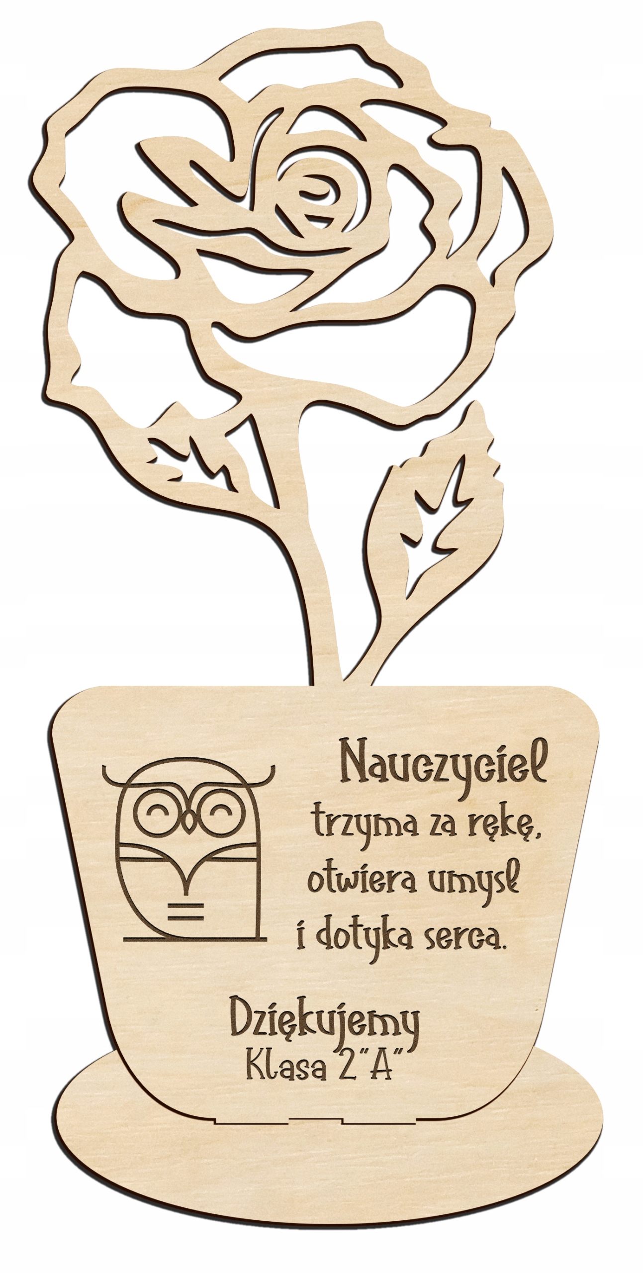 

Dzień Nauczyciela Kwiatek Róża Grawer