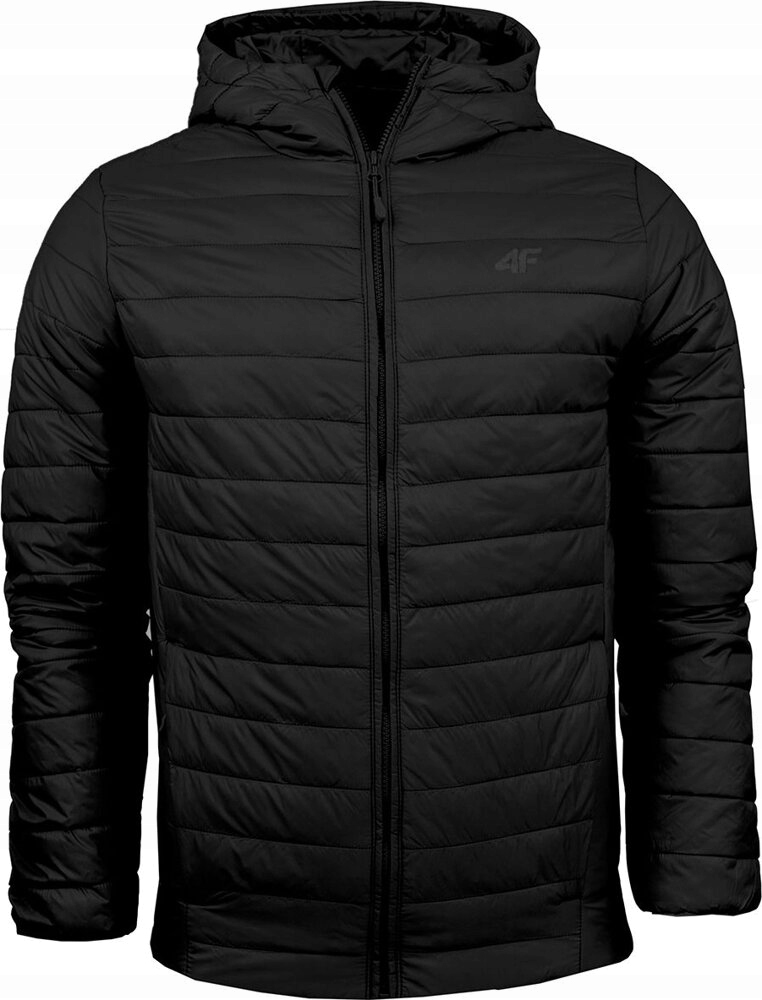 Pánská Péřová Bunda 4F Černá Přechodová vel. L