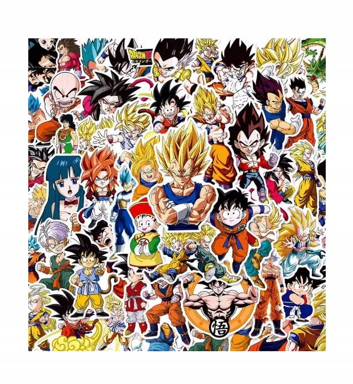 Naklejki Wlepy Dragon Ball Songo Gohan Vegeta MIX 50 szt Stickerbomb