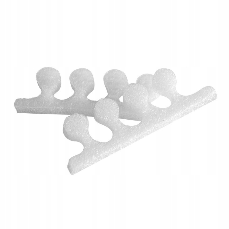 SEPARATORY DO PEDICURE PIANKOWE BIAŁE 100 PAR (200 SZT)