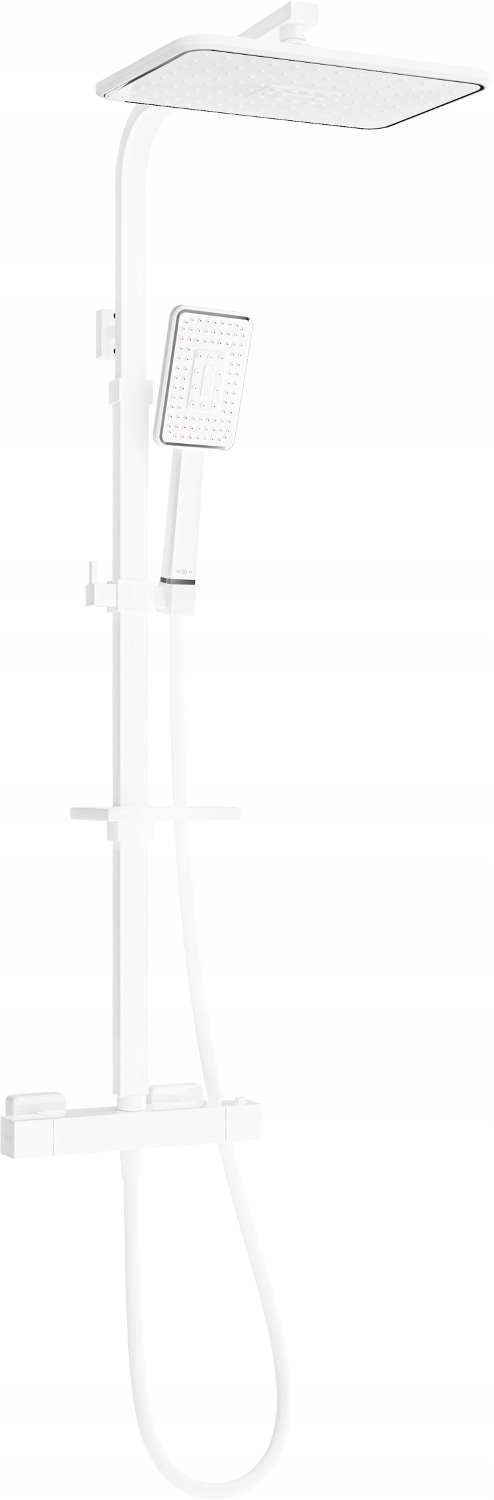 Mexen CQ54 Sprchový Set s Termostatom, Biela/Chróm, 950-1270 mm