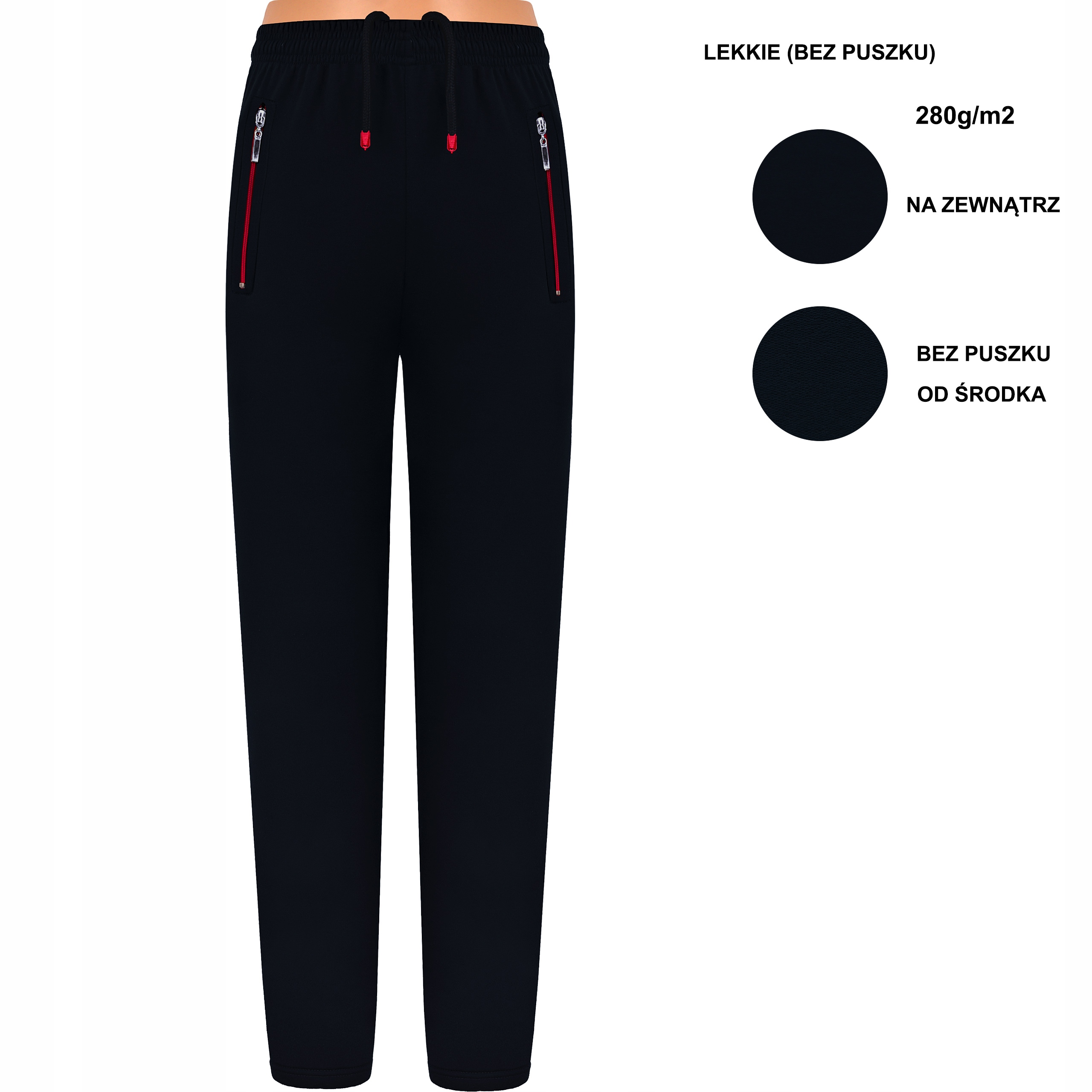 Spodnie dresowe Dla Wysokich baw Bez Puszku Proste czarne L Krm Polska