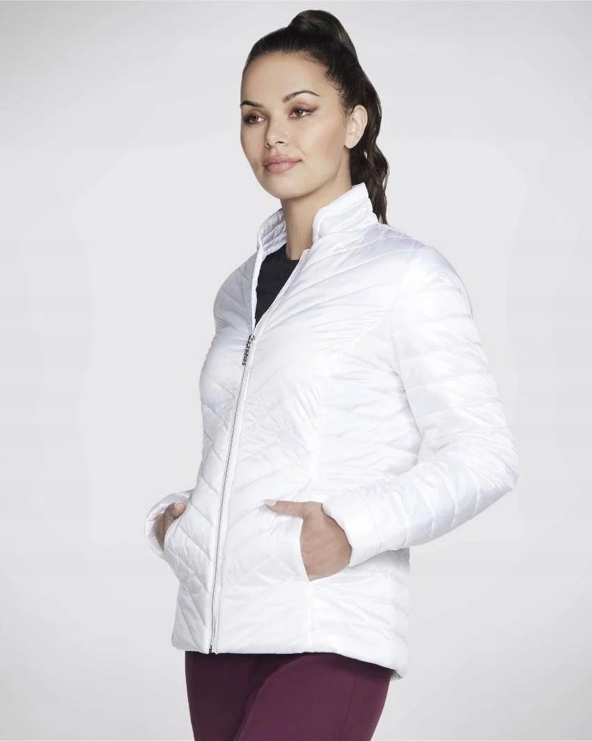 Dámská bunda Skechers Goshield Shine bílá JA150 Wht