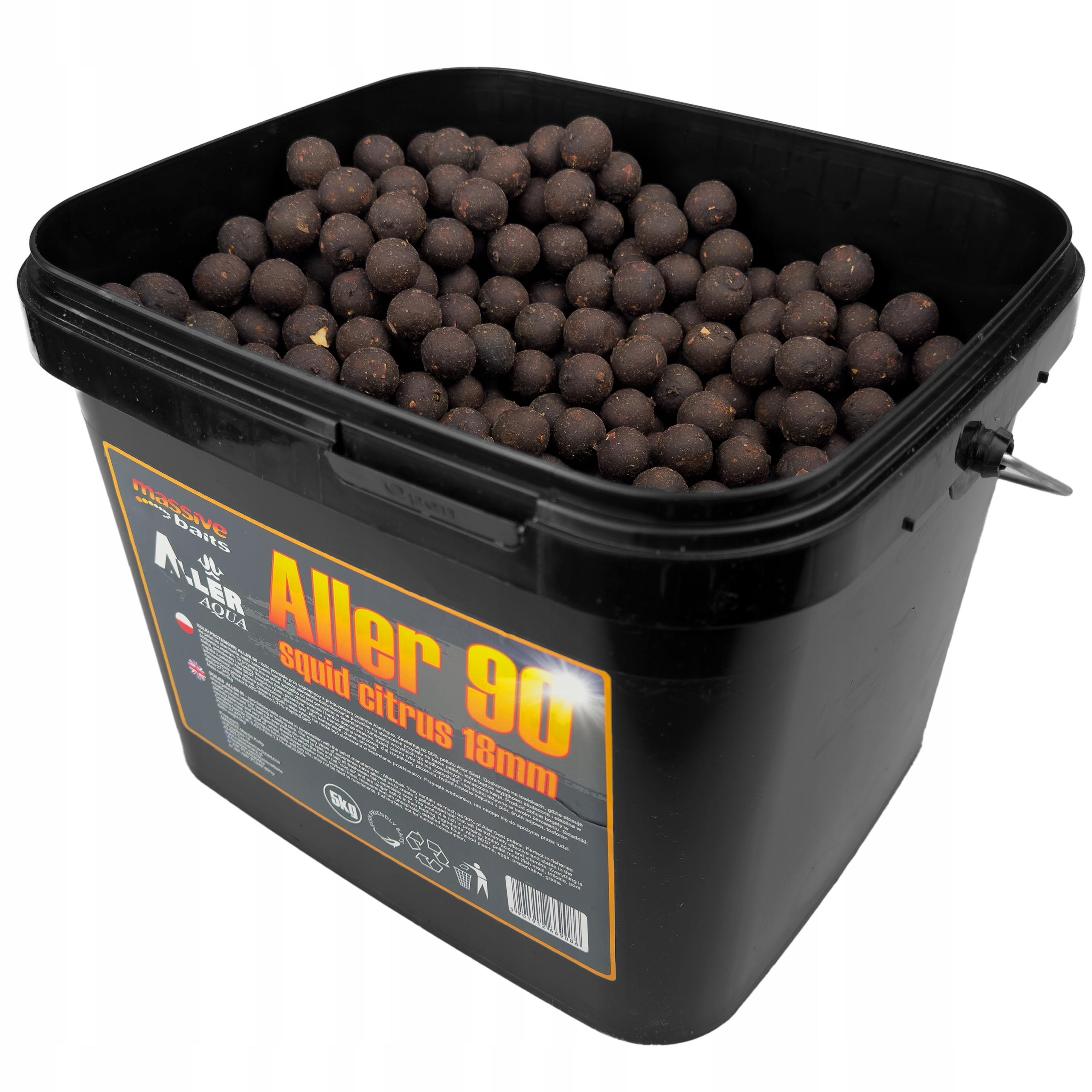 Kulki Proteinowe Na Karpia Aller 90 Squid Citrus 18mm 5kg- Massive Baits