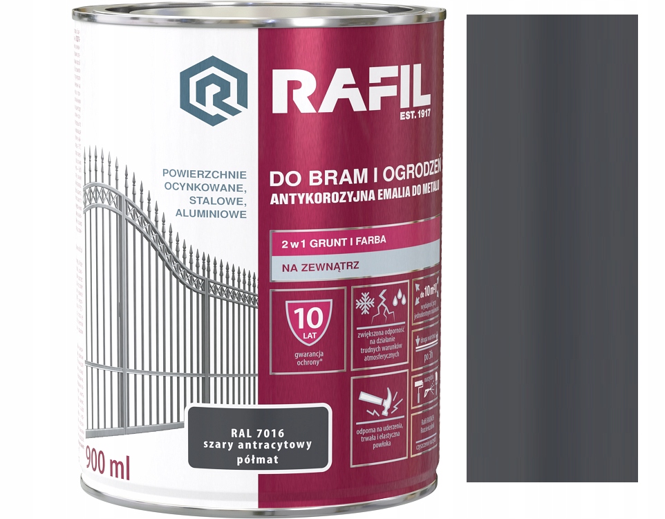 

Rafil Radowil Do Bram Szary Półmat 7016 0.9L