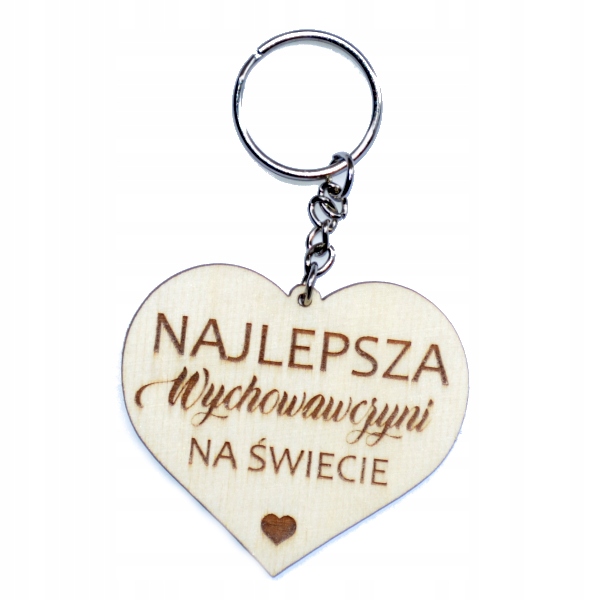 

Breloczek grawer Najlepsza Wychowawczyni ze sklejk