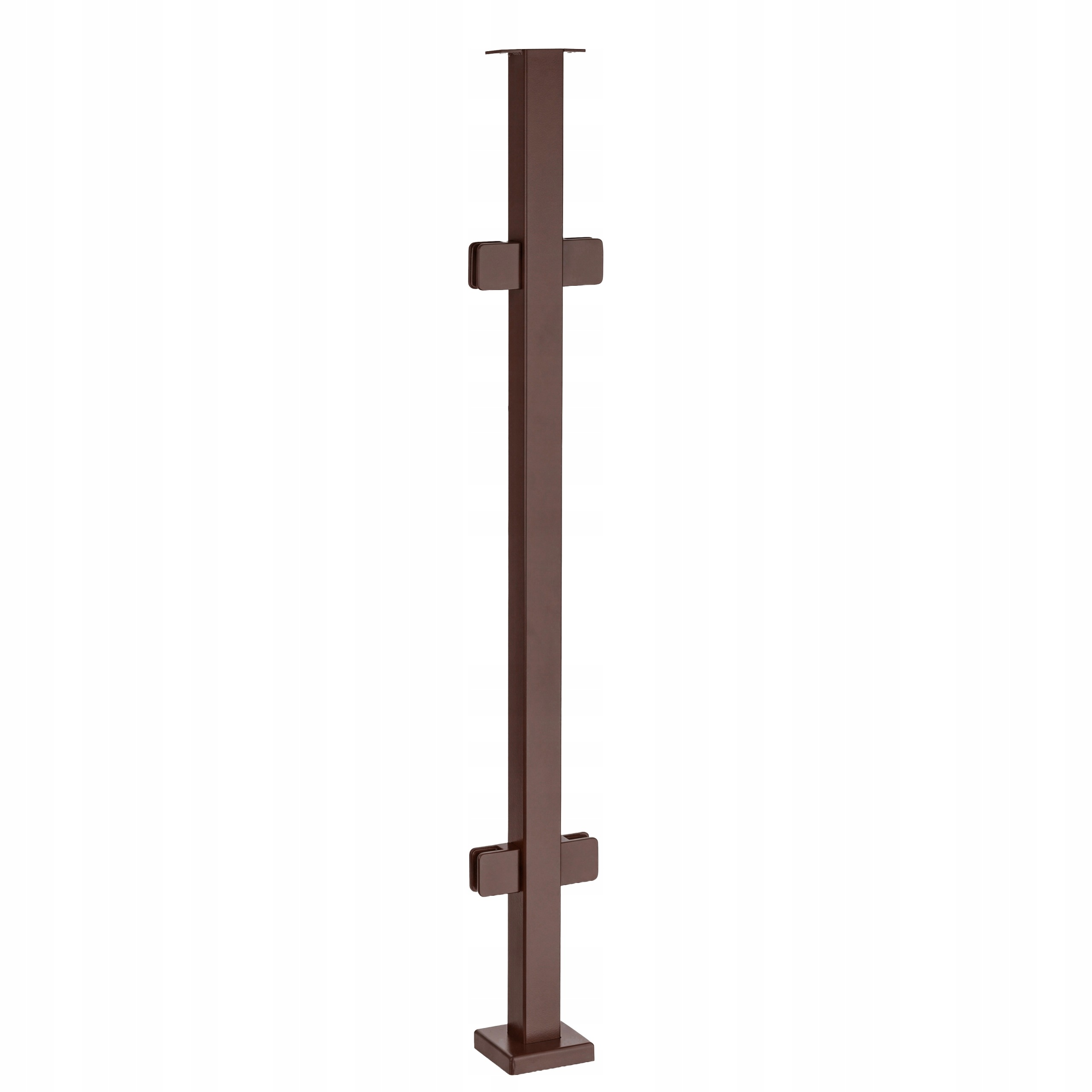 Priechodný stĺpik na sklenené zábradlie 110 cm 40x40 Bronzový 4 úchytky Loft