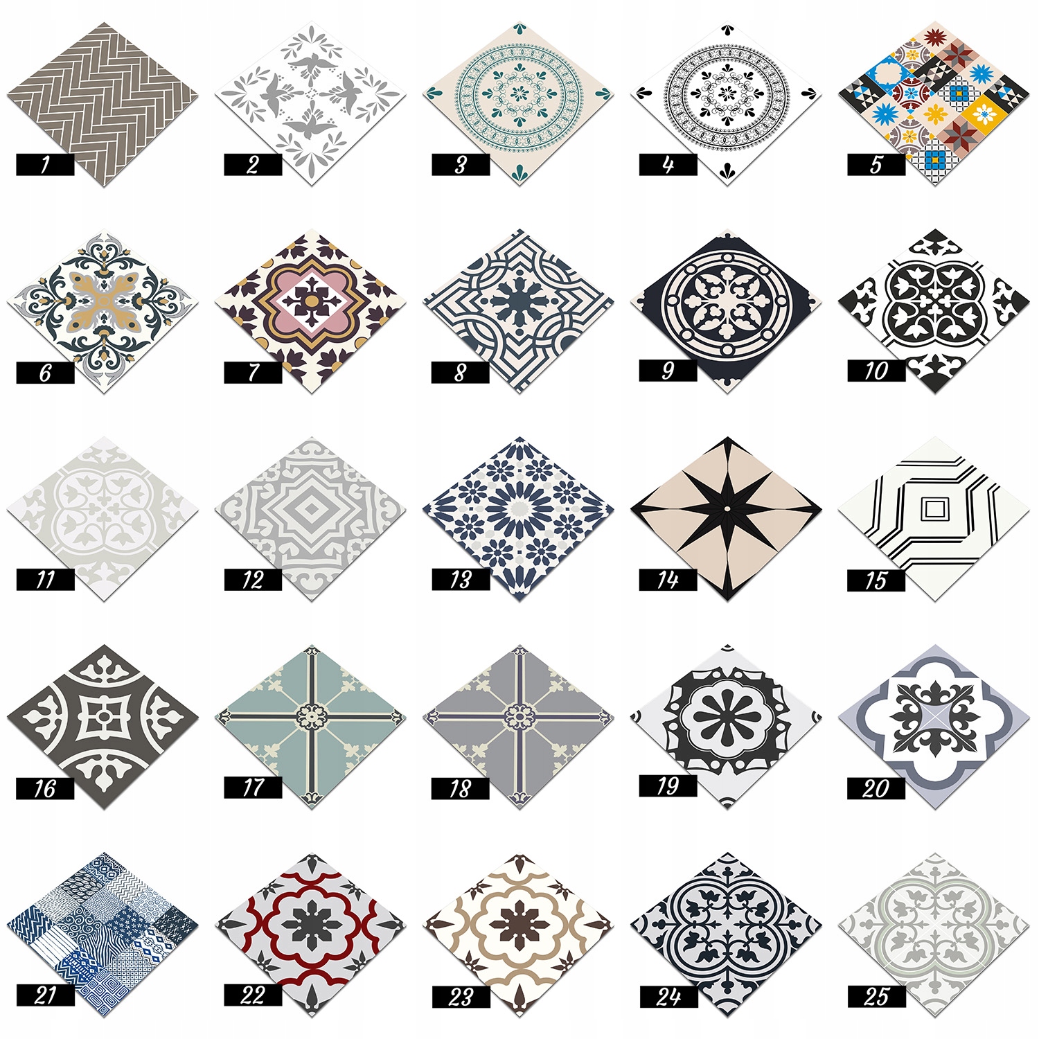 Płytka ścienna samoprzylepna 9 szt Marmurowa plaża Gama kolorystyczna wielokolorowe