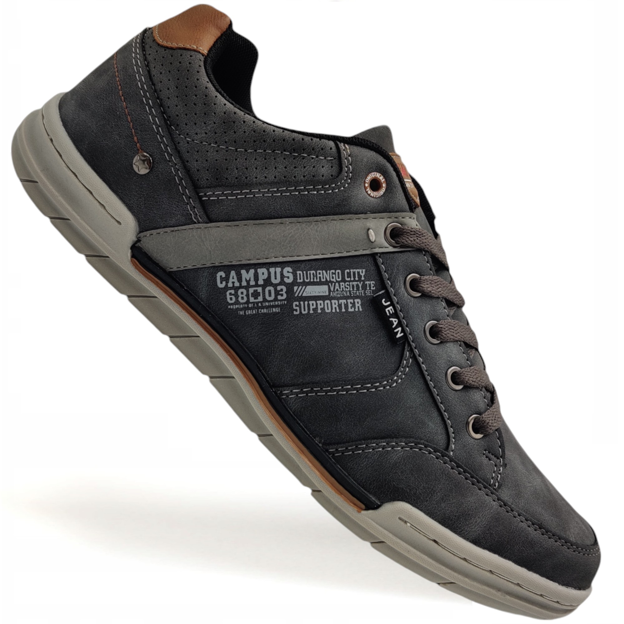 Buty Męskie Erino Sportowe Solidne Casual Sneakersy Klasyczne Sznurowane 48