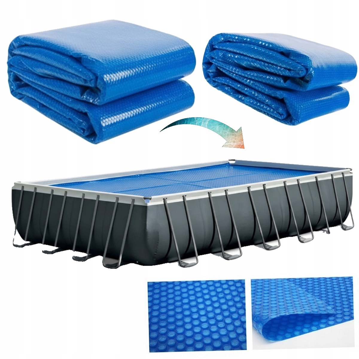 Solární podložka na bazén obdélníková velká Intex Ultra Xtr Frame 975x488 cm