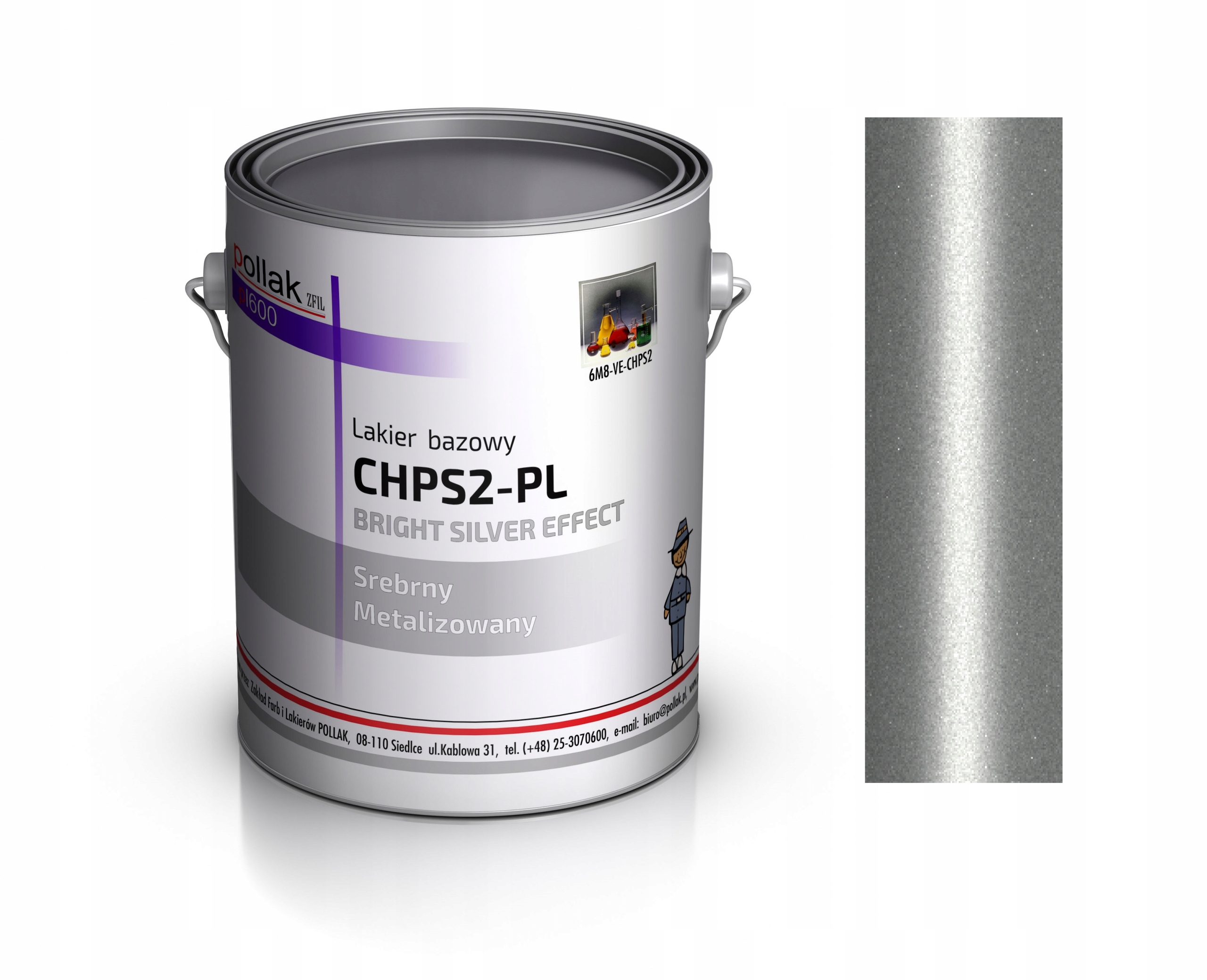 

Pollak Lakier Bazowy Chrysler Bright Silver PS2 1L