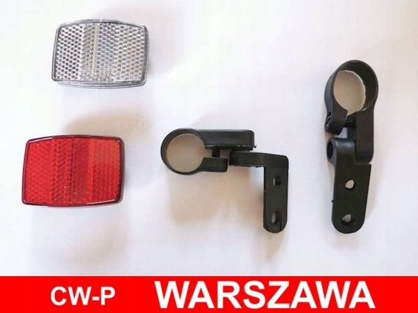 Odblaski rowerowe komplet PRZÓD + TYŁ z mocowaniem Marka Inna marka