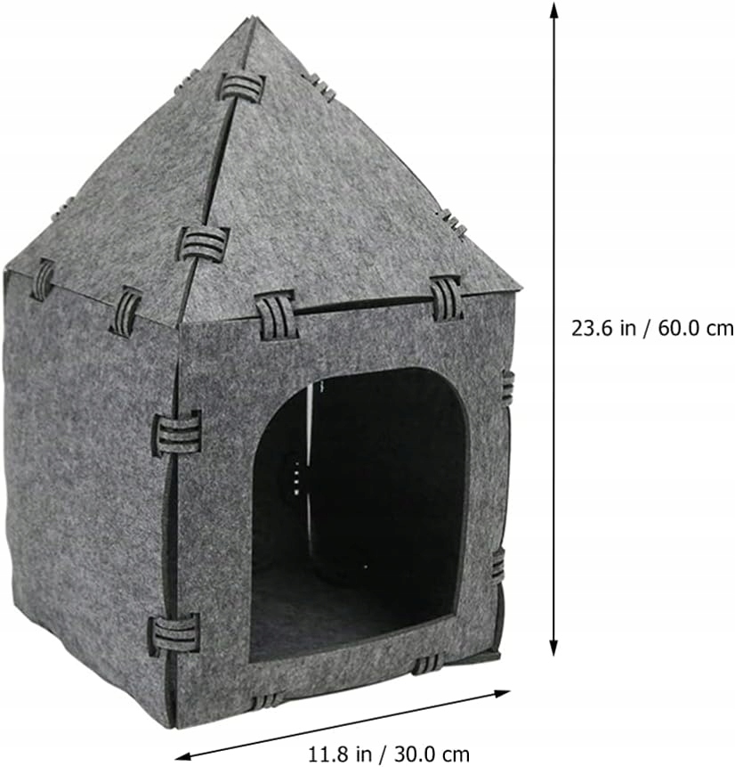 Levně Plstěný Pelíšek a tunel pro kočky Měkký, skládací, prodyšný, Diy