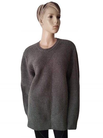 CLOSED stylowy sweter wełna oversize XL