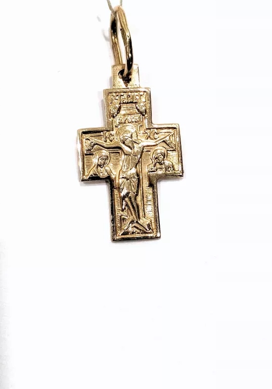 KRZYŻYK PRAWOSŁAWNY ZŁOTY 585 IKONA