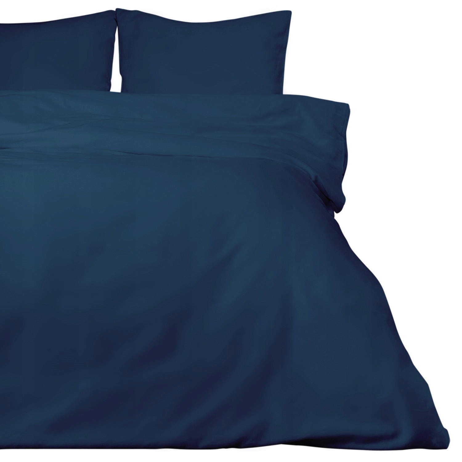 Povlečení z bavlněného saténu 200 x 220, jednobarevné, modré