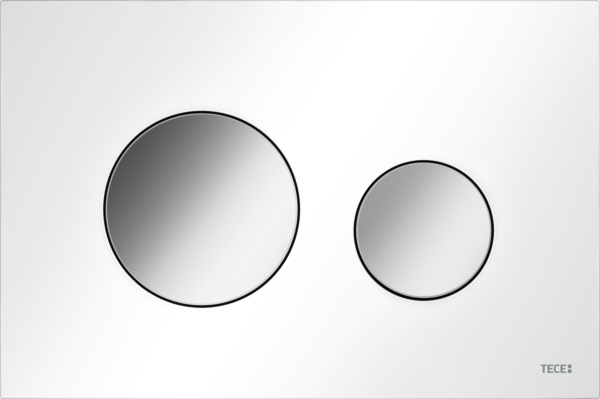 Tece Tlačidlo Teceloop Biely Lesk, Tlačidlá Chrómový Lesk