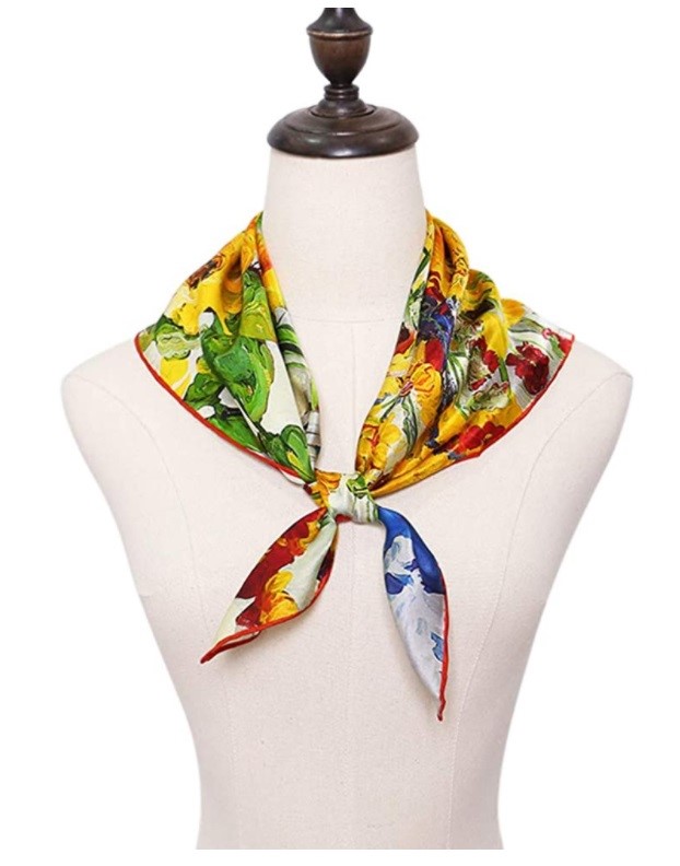 

100% Jedwab Markowa Chusta Apaszka Jakość Premium^