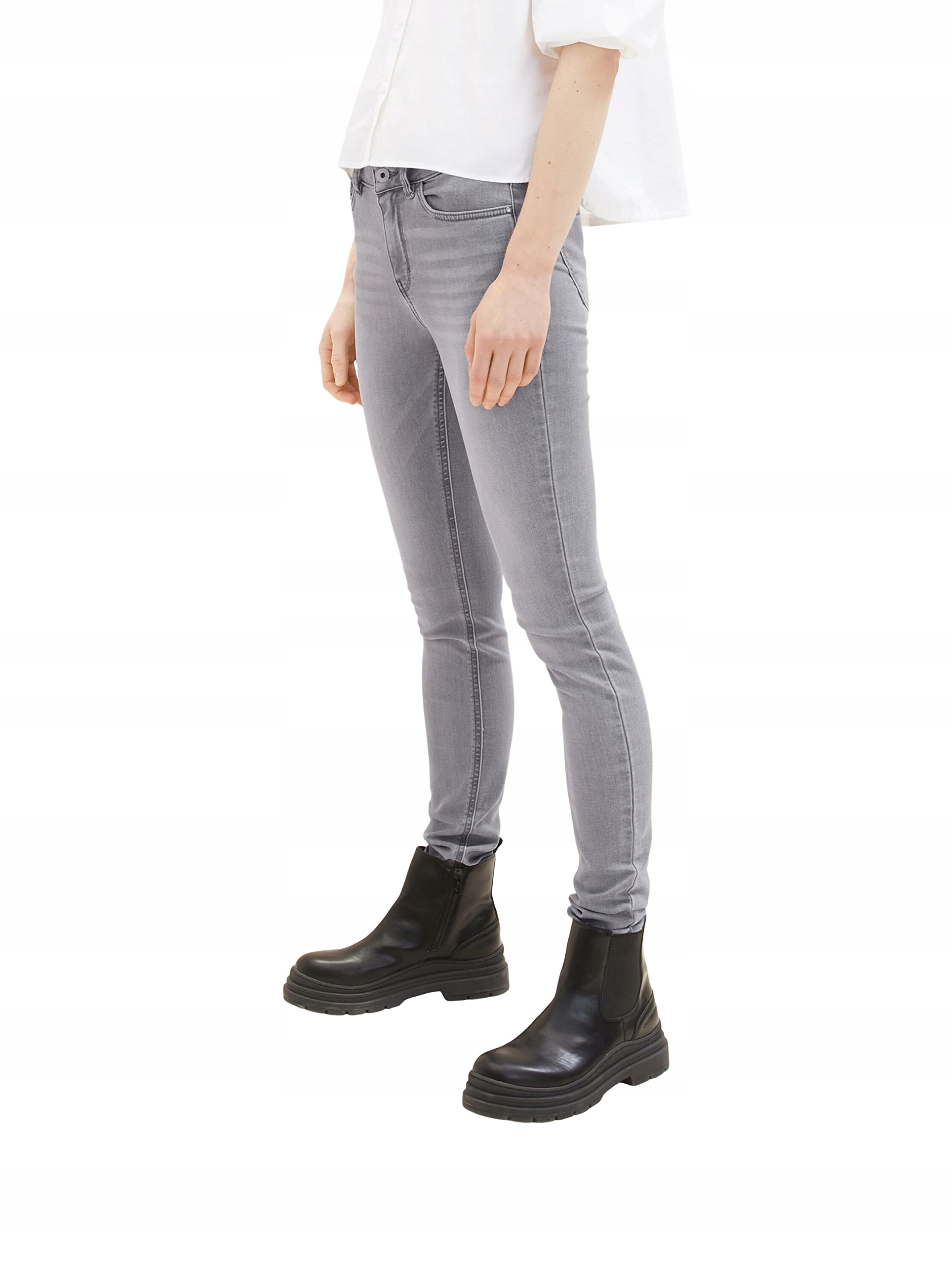 Tom Tailor Denim Dámské Kalhoty Šedé Džíny Úzké Nohavice 32X32 6FA