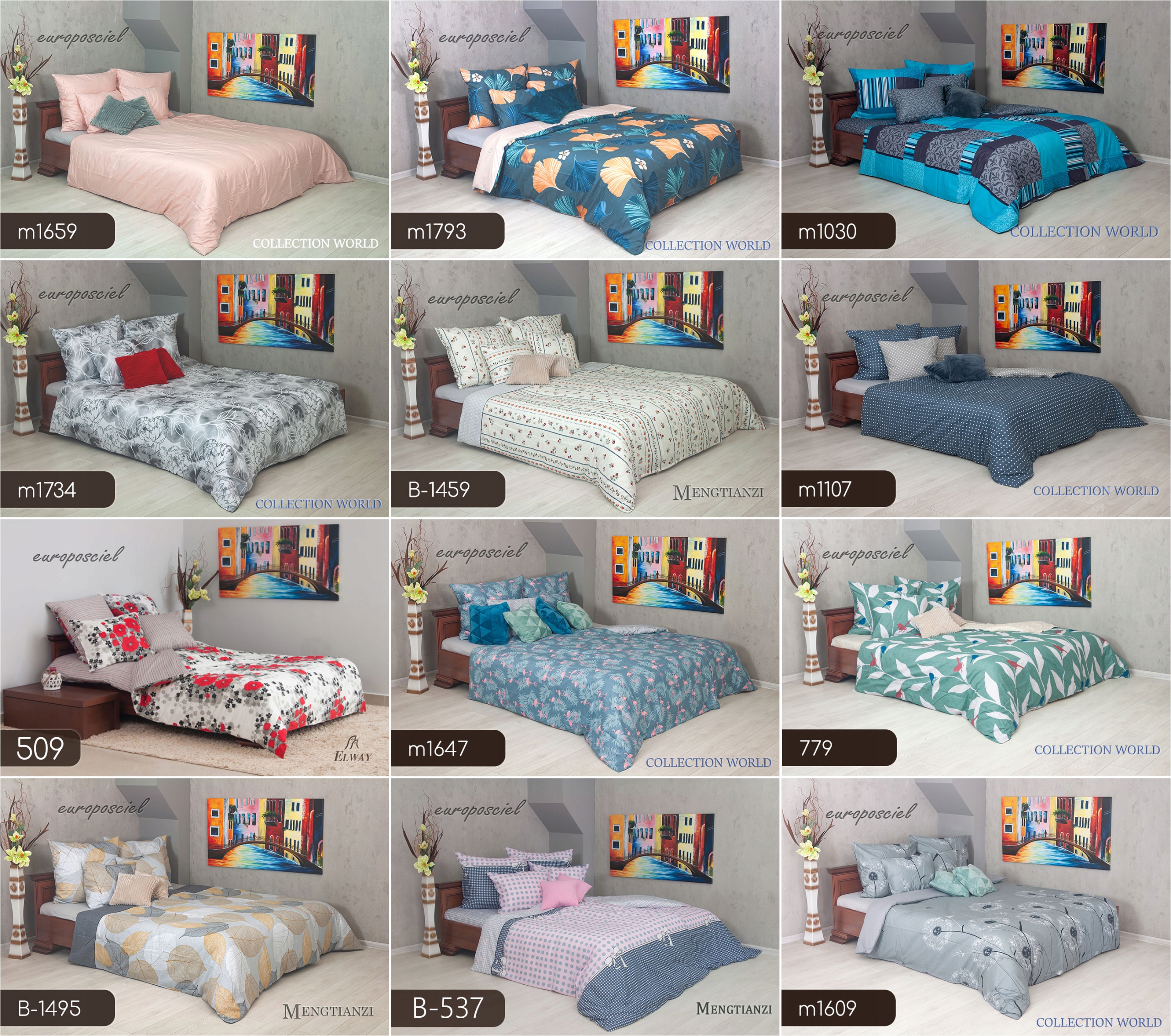 Pościel ELWAY 160x200 Bawełna Satynowa NOWE WZORY Marka Elway