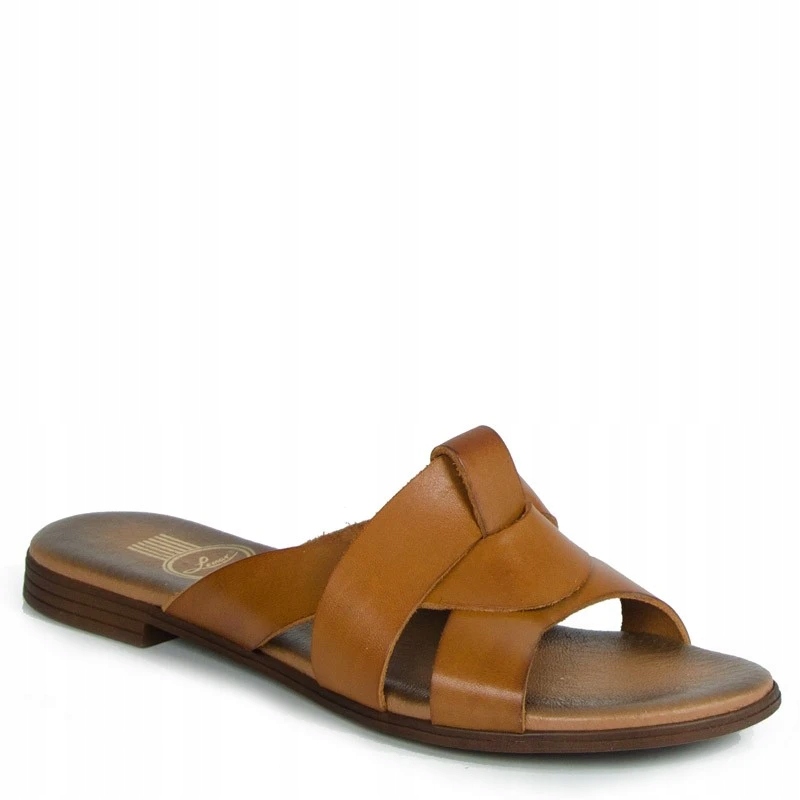 LEMAR 40387 KLAPKI SANDAŁY SKÓRA LICO BRĄZOWE 40