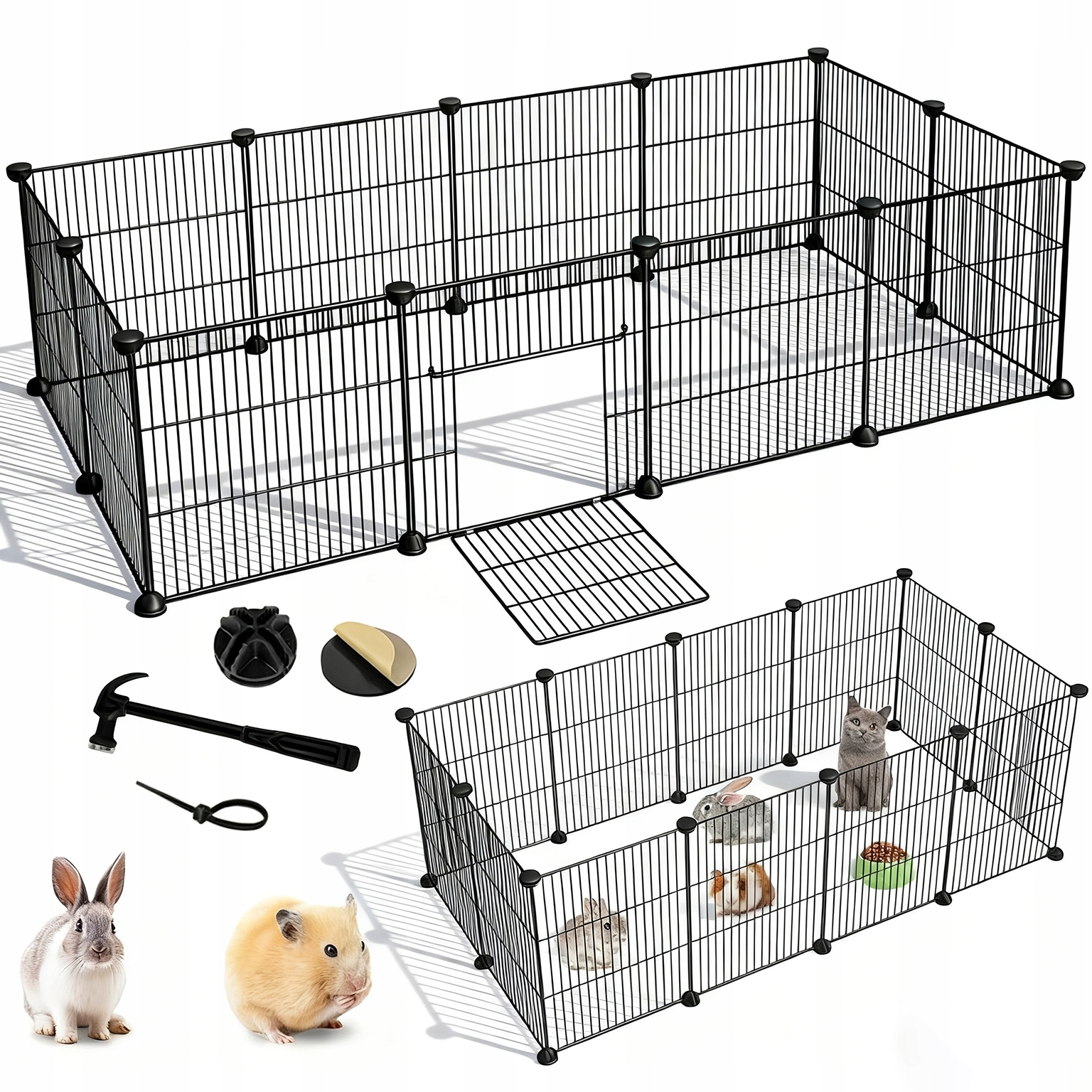 Diy Podlahový Výběh Oplocení Pro Zvířata Bezpečná Ochrana 12 Sítí