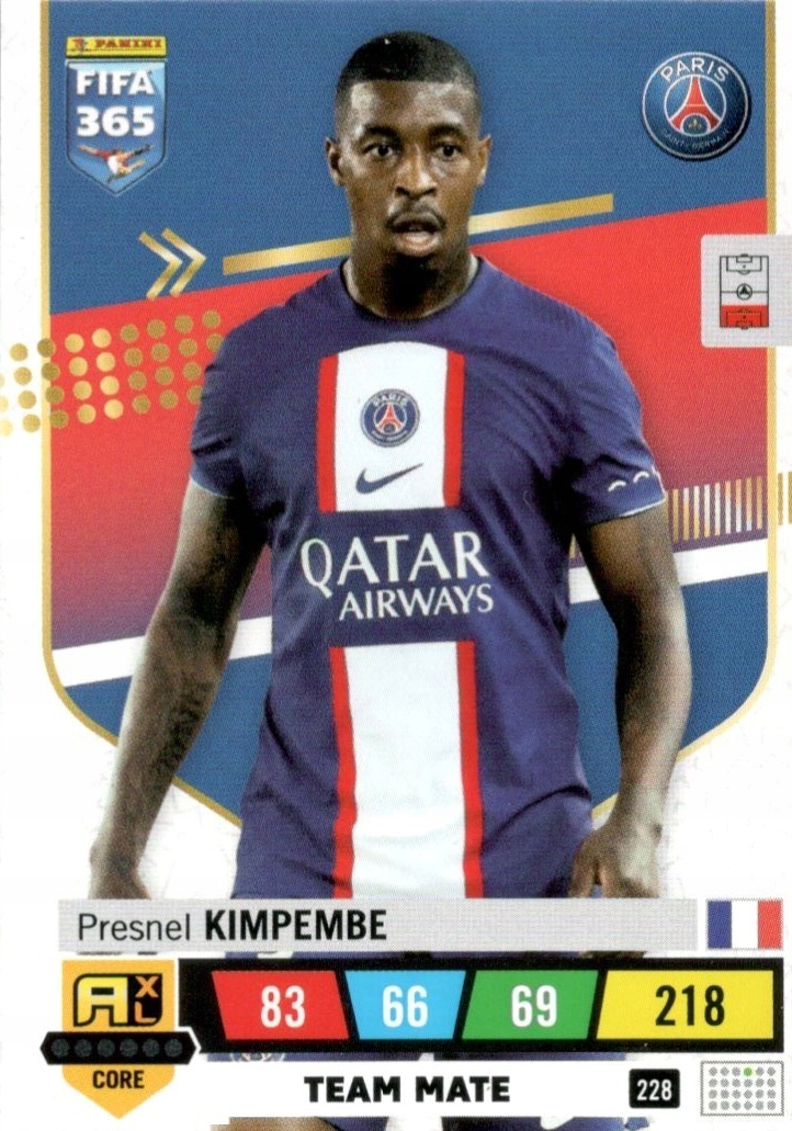 Panini Fifa Adrenalyn XL Karta Kolekcjonerska Presnel Kimpembe