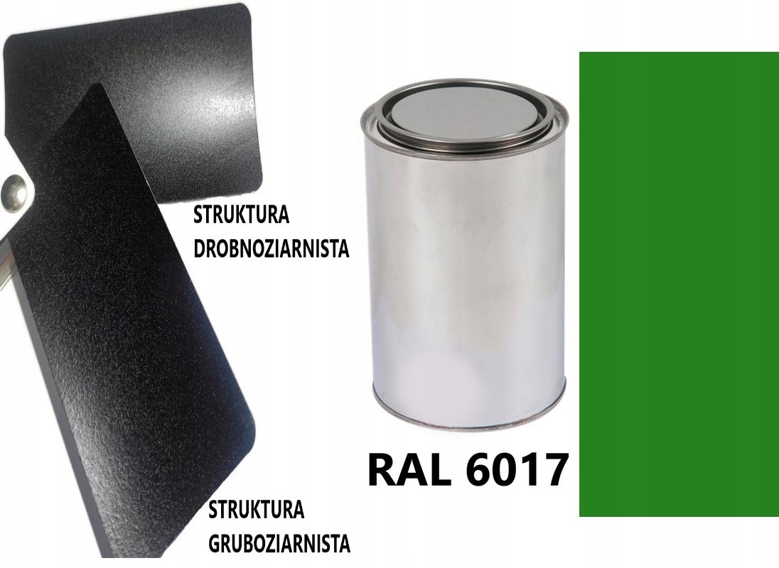STRUKTURA GRUBOZIARNISTA RAL 6017 MAT 05-08 % DO PLASTIKU METALU AKRYL 1L