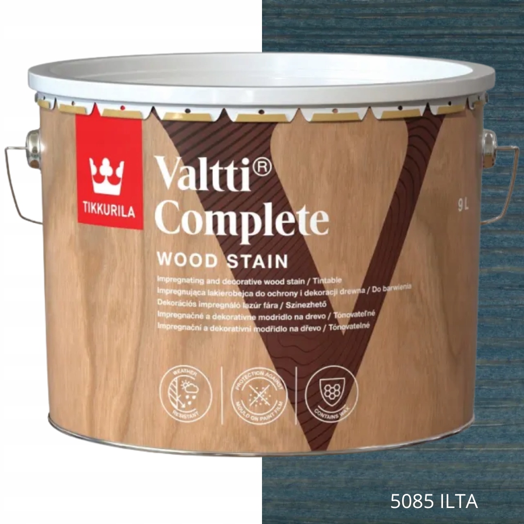 Tikkurila Lakierobejca Valtti Complete 9L Kolor 5085 Ilta