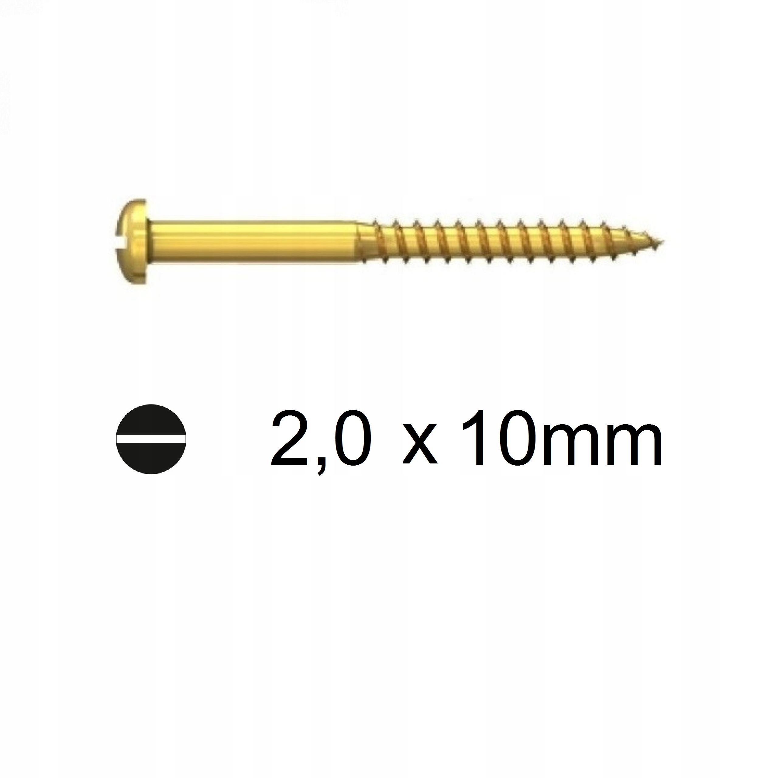 

Wkręt mosiężny do drewna 2,0 x 10 mm opak. 30 szt.