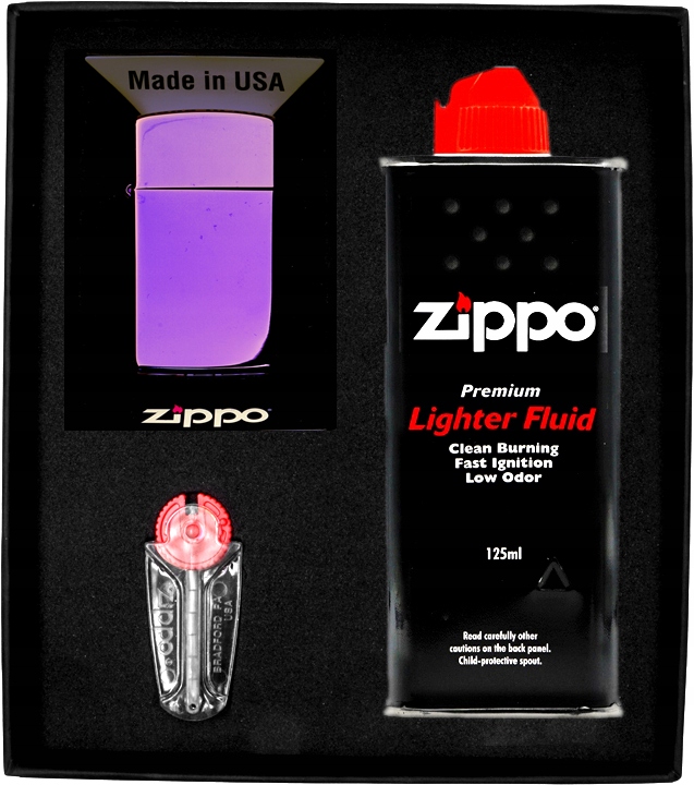Sada Zippo Zapalovač Saphire Slim High Polished Dárkový No1