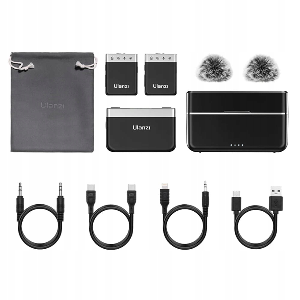 PODWÓJNY MIKROFON BEZPRZEWODOWY MIKROPORT ULANZI U-MIC AM18 Typ mikrofonu na klip