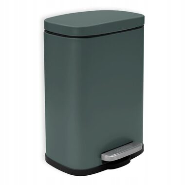 Levně Odpadkový koš Spirella Akira pedálový 5 l matný tmavě zelený