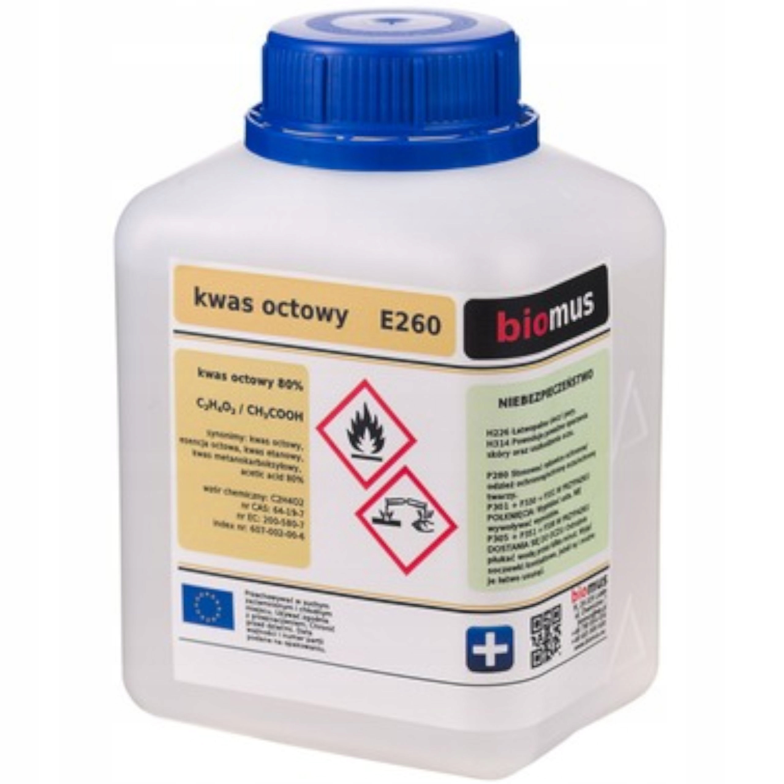 

Esencja octowa czysta Ocet r-r 80% 500 ml Biomus