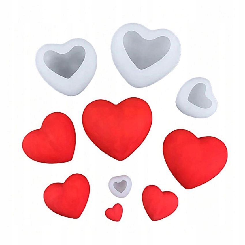 Levně silikonové formy na zdobení monoporcí Srdce srdíčka 6 ks Valentýn E